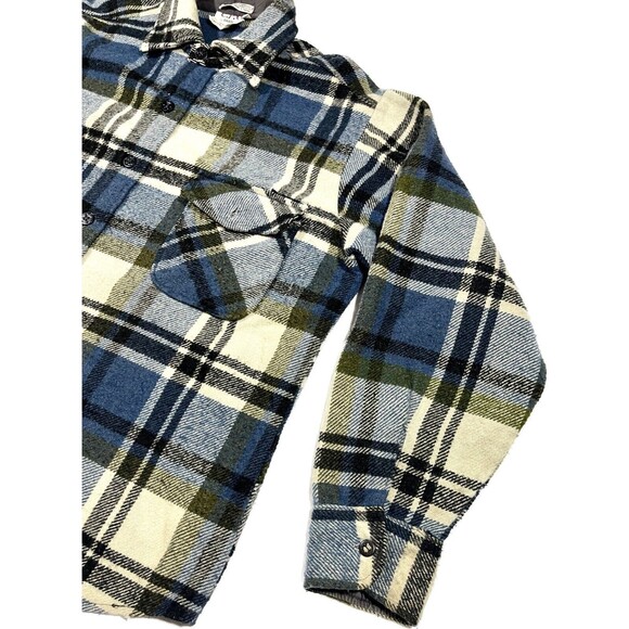 Vintage C.P.O By Bradling Flannel Italian Fabric Heavyweight Men’s Size Large - Picture 4 of 16